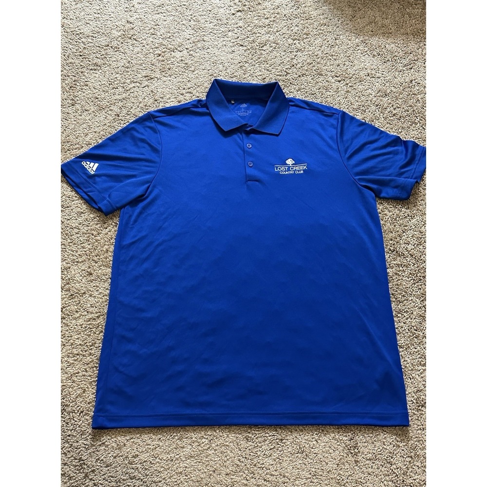 Men's Adidas Short Sleeve Athletic Polo - Lost Creek Country Club‎ - Large